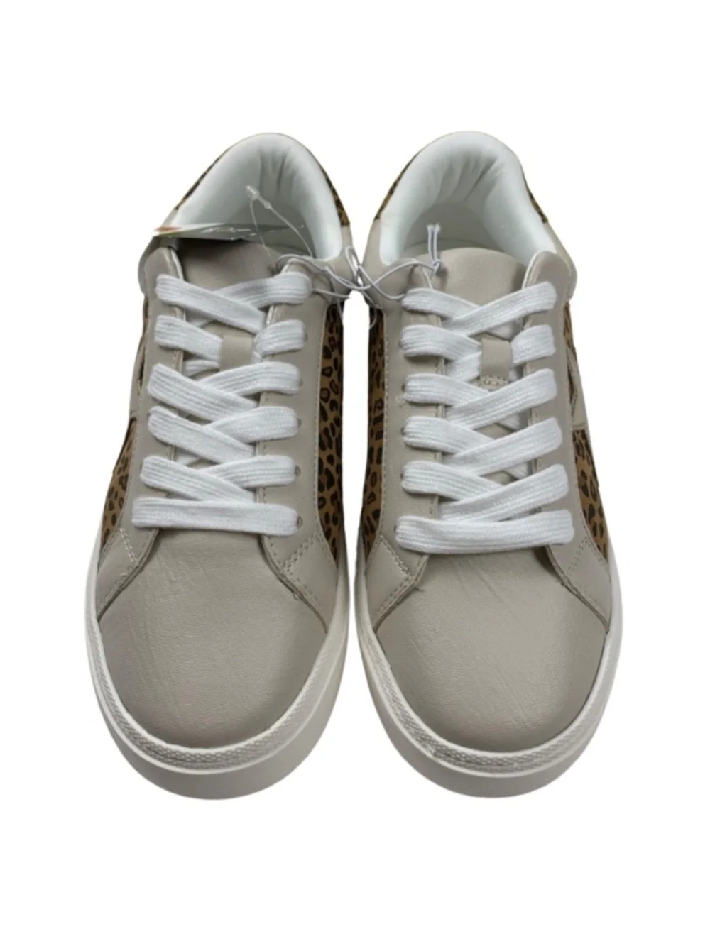 Leopard and Stars Kaitlyn Sneakers Girls Size 5 Animal Print Casual